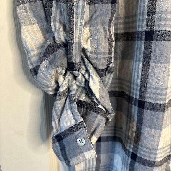 Kyla Seo Handmade Plaid Embroidered Shirt Boho Embroidered J-Was Vibes Sz XL - Picture 5 of 7